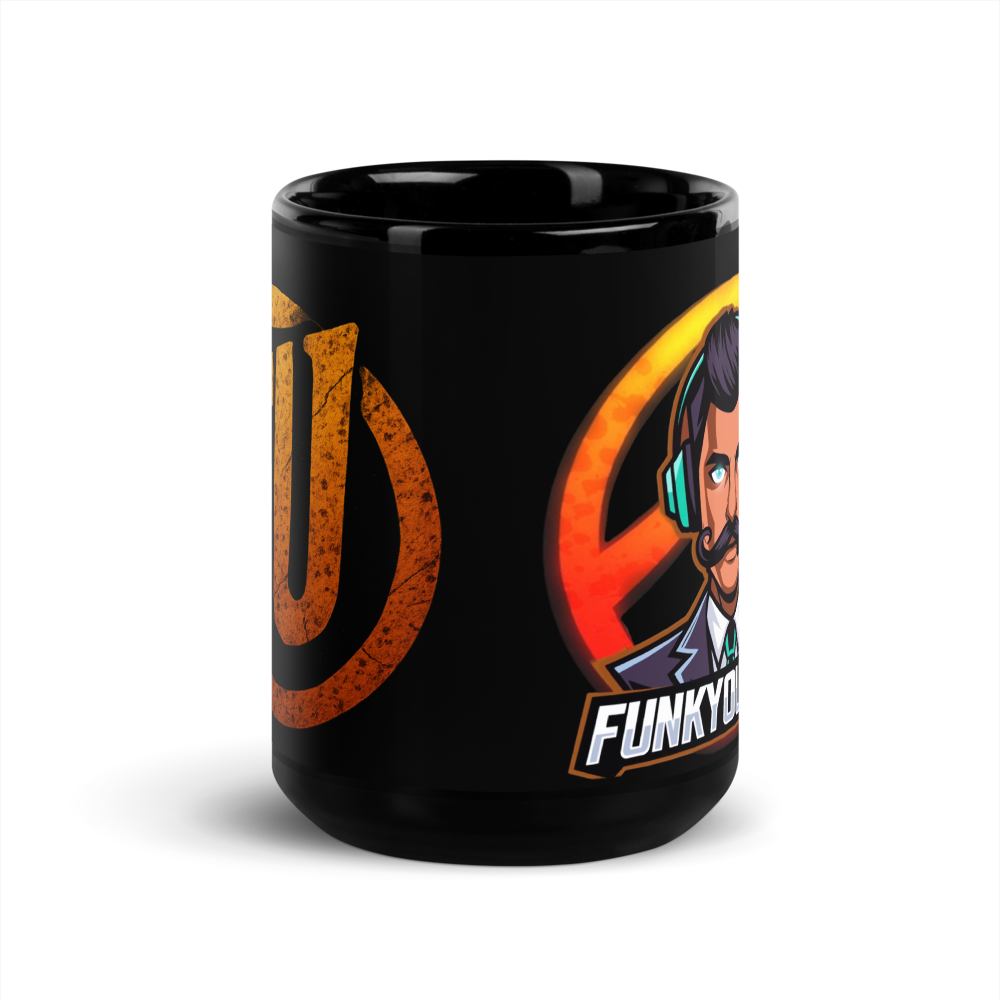 Black glossy FU mug