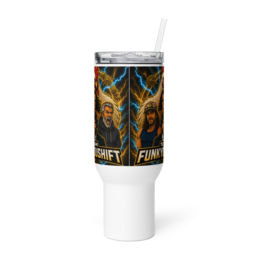 Team funk travel mug